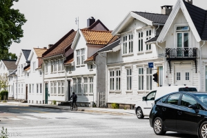 Kristiansand, Norwegen, Stadtrundgang, skandinavische Architektur