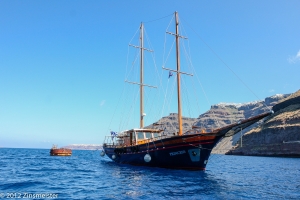 Santorini, vom Schiff zur Insel